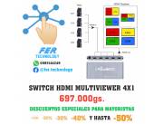 SWITCHER HDMI MULTIVIEWER 4X1