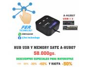 HUB USB 3P + LECTOR DE MEMORIAS SATE A-HUB07