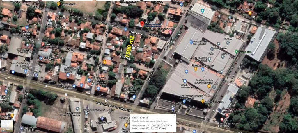 Terreno de 1.500 m2 para inversión a pasos del Shopping San Lorenzo c salida a 2 calles — foto 2