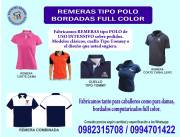 REMERAS TIPO POLO BORDADAS - REMERAS SUBLIMADAS FULL COLOR - DE ALGODON CON SERIGRAFIA