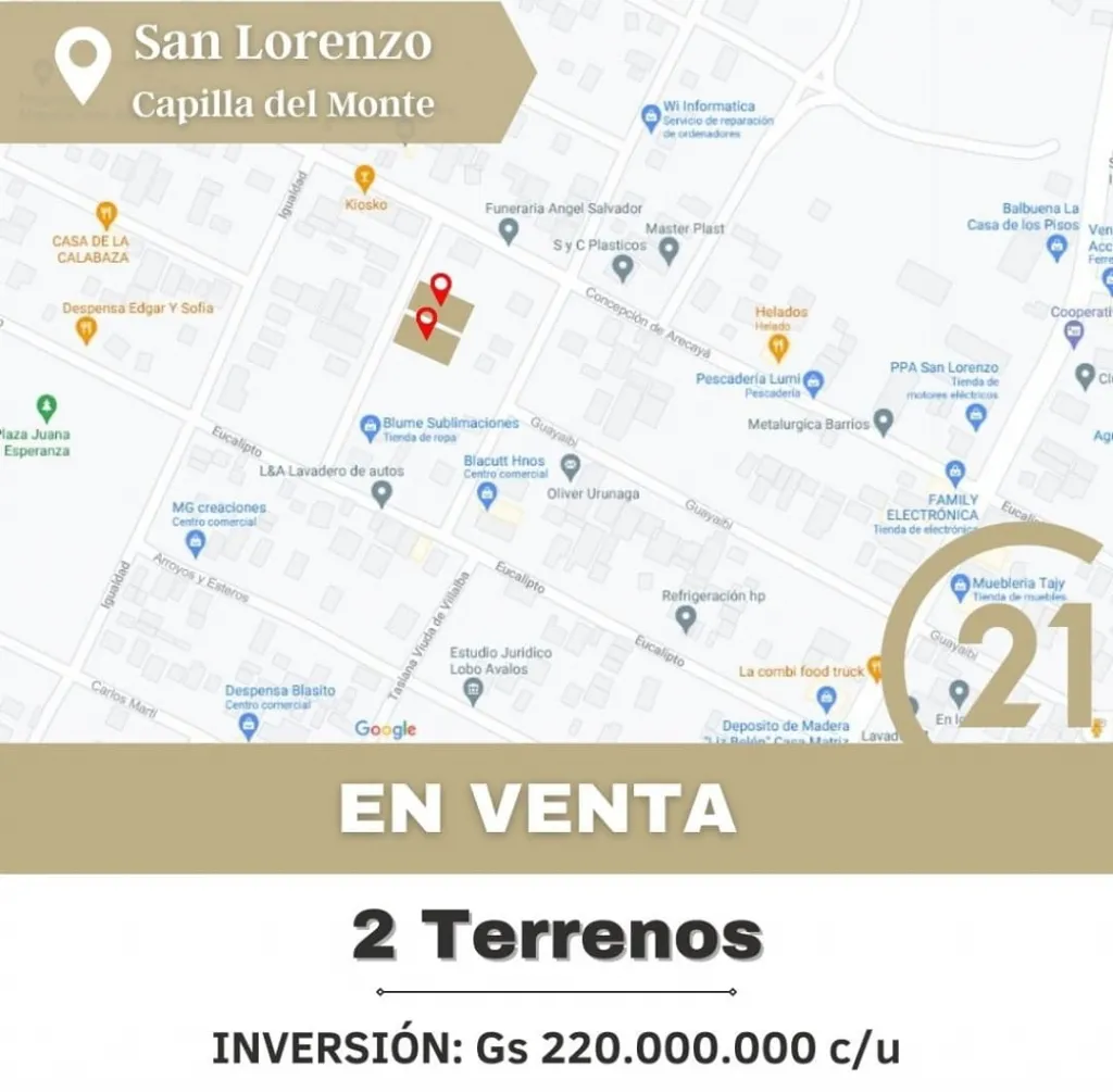 En venta dos terrenos en San Lorenzo zona Capilla del Monte — foto 2