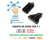 TARJETA DE AUDIO 7.1 A USB