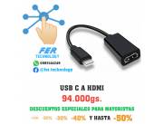 USB TIPO C THUNDERBOLT 3 A HDMI