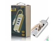 ADAPTADOR USB-C A RJ45 PLATA LAN 10/100/1000MPS