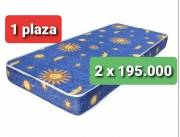 COLCHON SUPER SPUMA 1 PLAZA 80 X 190 X 15 !! NUEVOS !! HACEMOS EN 2 CUOTAS !!