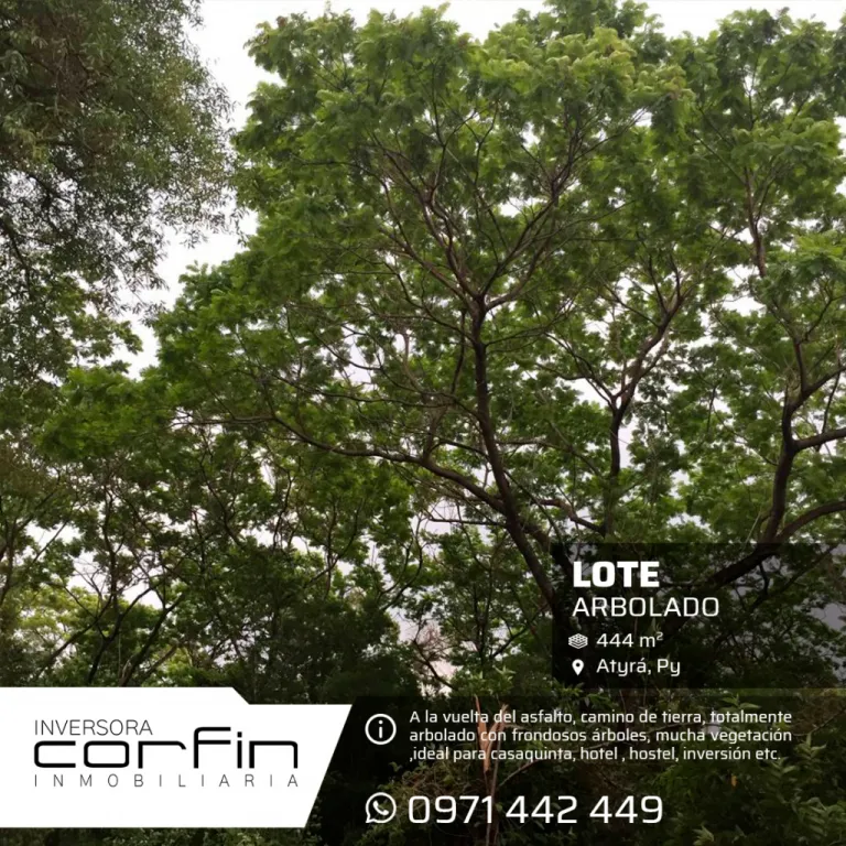 ATYRA HERMOSO LOTE DE 444 M2.a 100mts ruta, LUGAR CAACUPEMI, FRACCIÓN BOSQUES DE ATYRA II — foto 2