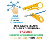 MINI ALICATE PELADOR DE CABLES Y CRIMPADORA