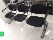 TANDEM DE 3 LUGARES C/ POSA BRAZO ACOLCHADO (2730)