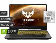 ASUS TUF FX506LH-HN002T I5-10300H 2.5/8GB/512SSD/15.6/W10/GTX1650 4GB/GRAY