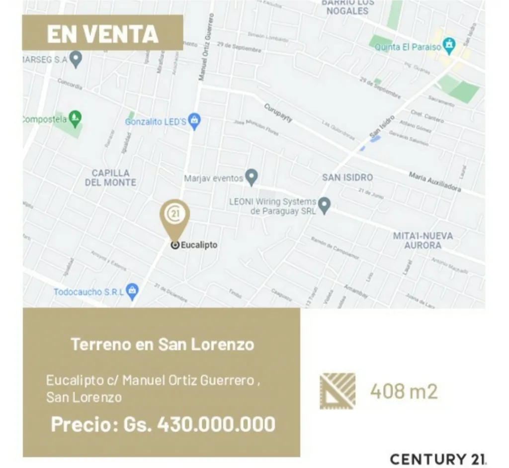 En venta terreno amurallado en San Lorenzo. — foto 2