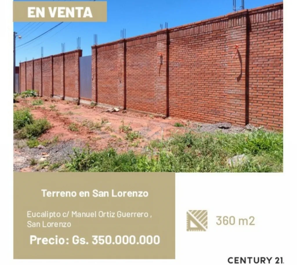 En venta terreno amurallado en San Lorenzo. — foto 3