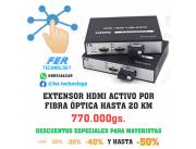 OFERTA!! EXTENSOR DE FIBRA ÓPTICA HDMI KVM CONTROL 20 KM HDMI