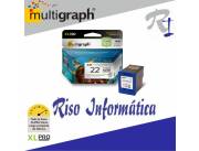 Cartucho Multigrap 22 XL Color