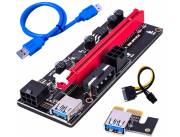 PLACA RISER PCI EXPRES USB 3.0 RISER V.009S 4 TAMBOR NUEVO LACRADO