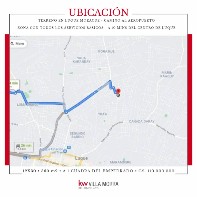 Terreno en venta - Luque, Zona Moracué. — foto 2