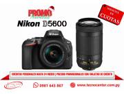 Cámara Nikon D5600 Kit 18-55mm + 70-300mm. Adquirila en cuotas!