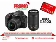 Cámara Nikon D3500 Kit 18-55mm VR + 70-300mm. ED. Adquirila en cuotas!