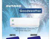 AIRE SPLIT GOODWEATHER 12000 BTU !! NUEVOS CON 3 AÑOS DE GARANTIA ! DELIVERY SIN COSTO !