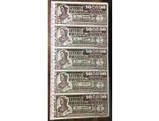Vendo boletas de lotería paraguaya antiguas reselladas