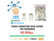 100 UNIDADES FICHA CONECTOR RJ45 CAT6E