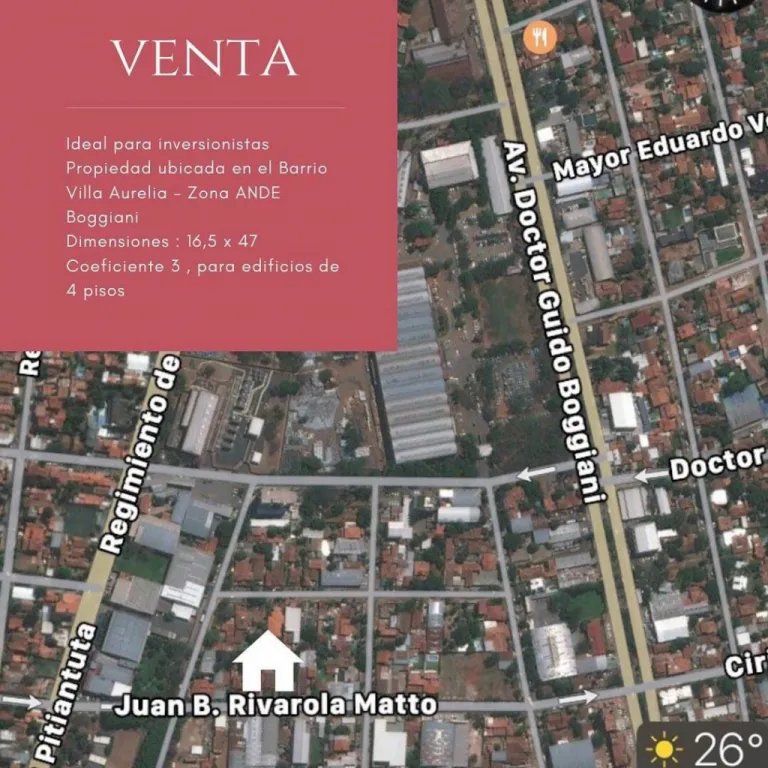 VENDO TERRENO 775 m2 CON VIVIENDA A DEMOLER EN VILLA AURELIA ESPECIAL PARA INVERSIONISTAS — foto 2