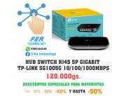 HUB SWITCH RJ45 5 PUERTOS GIGABIT TP-LINK TL-SG1005G 10/100/1000MBPS