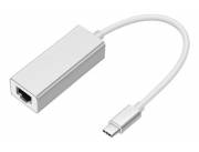 ADAPTADOR USB-C A RJ45 PLATA LAN 10/100/1000MPS