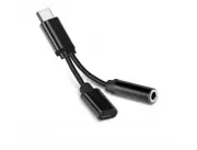 ADAPTADOR USB-C A AUX + CARGA TYPE-C CATL45-09