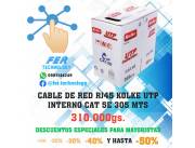 CABLE DE RED RJ45 KOLKE UTP INTERIOR CAT 5E 305M.