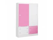 ROPERO 2 PUERTAS 131 QMOVI BLANCO ROSA