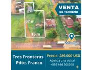 VENTA DE TERRENO EN PDTE FRANCO! A PASOS DEL PUENTE DE LA INTEGRACIÓN!