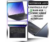 OFERTA!😍 NOTEBOOK ASUS 15.6 CON ⌨️TECLADO RETRO ILUMINADO