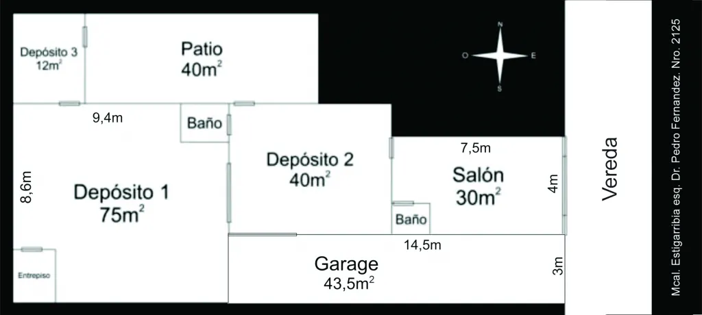 ALQUILO SALÓN COMERCIAL CON GARAGE Y AMPLIO DEPÓSITO (240M2), EN CENTRO DE ENCARNACIÓN. — foto 2