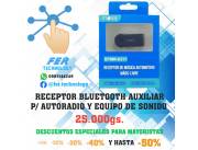 RECEPTOR BLUETOOTH AUXILIAR PARA AUTORADIO Y EQUIPOS DE SONIDO INOVA