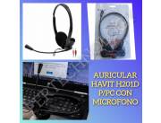 AURICULAR HAVIT H201D P/PC C/MIC.