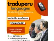 Traductores y equipos eventos en LIMA PERU www.traduperu-languages.com