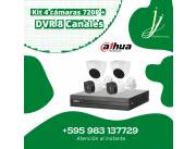 Kit Instalación de 4 Cámaras 720P + DVR 8 Canales
