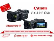 Filmadora Canon Vixia HF G50 4K. Adquirila en cuotas!