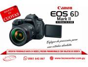Cámara Canon EOS 6D Mark II Kit 24-105mm f/4L IS USM. Adquirila en cuotas!