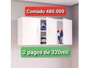 MUEBLE AEREO DE 3 PUERTAS BLANCO !! NUEVOS !! LLEVA EN 2 CUOTAS !! NO MIRAMOS INFORMCONF