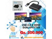 USB 3.0 A HDMI DUAL SPLITTER