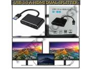 USB 3.0 A HDMI DUAL SPLITTER