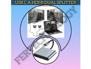 USB C A HDMI DUAL SPLITTER