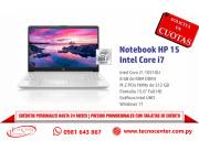 Notebook HP 15 Intel Core i7 SSD 512 GB. Adquirila en cuotas!