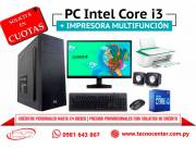 PC de Escritorio Intel Core i3 HD 1 Tb + Impresora HP Multifunción. Adquirila en cuotas