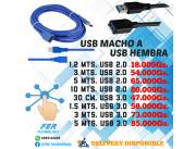 CABLE EXTENSOR USB MACHO A HEMBRA