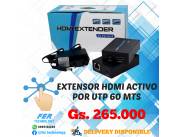 EXTENSOR HDMI POR RJ45 HASTA 60M.