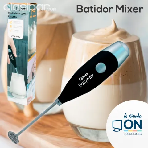 Mixer Batidor De Cafe EasyMix Quanta Inox A Pila