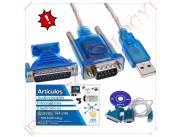 USB A RS232 Y SERIAL 25 PINES DB25 O DB9