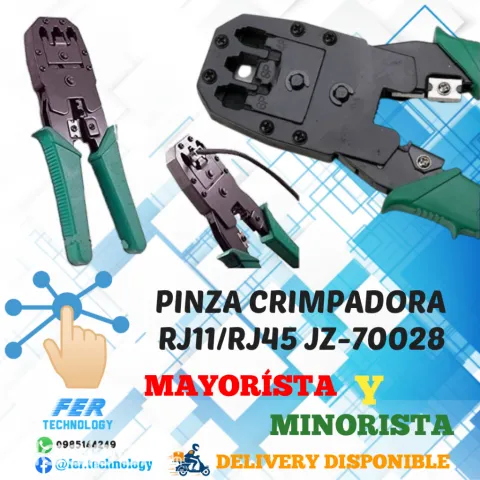 PINZA CRIMPADORA PARA RJ45 RJ10 RJ11 4P 6P 8P - Electronica Plett